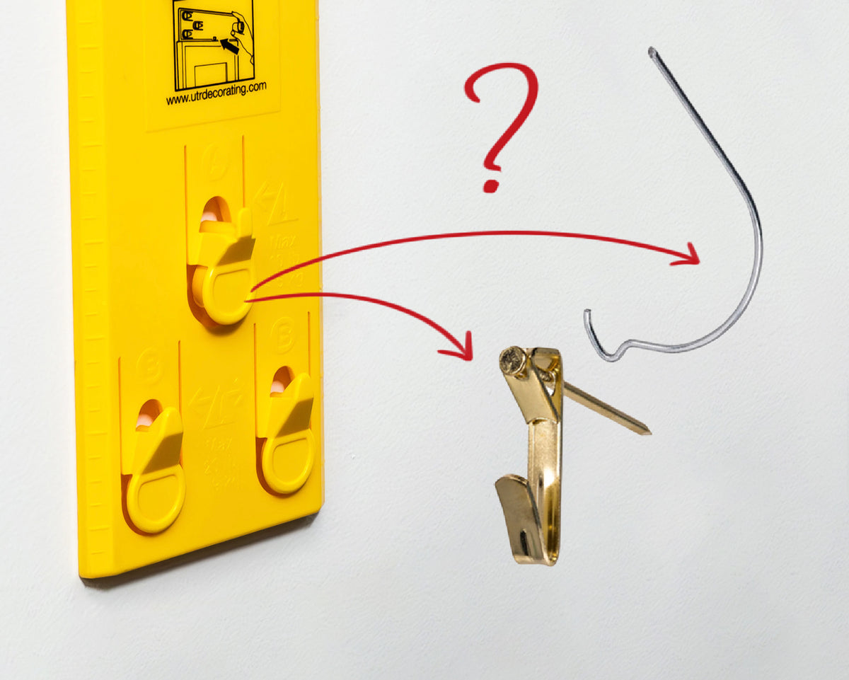 "Will Hang & Level™ work with J hooks or brass picture hangers?" UTR